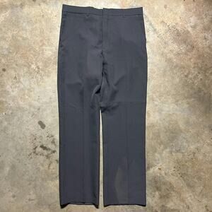 Vintage 70s Unbranded Talon Zipper Grey Trouser Pants 36x32